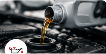Oil being poured into an engine