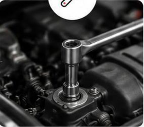 Part being installed with a ratchet